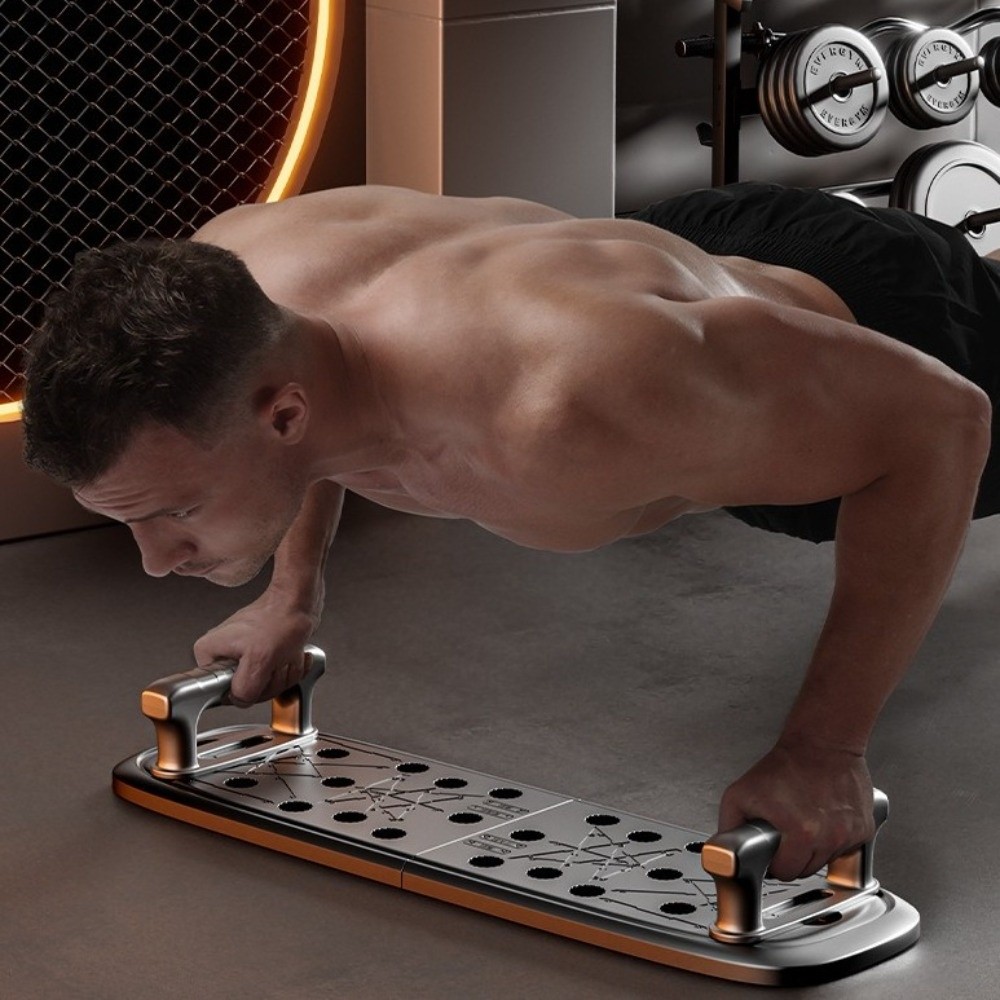 Push Up Board - แผ่นวิดพื้นแบบพกพา มีหูจับ กันลื่น สำหรับฝึกความแข็งแรง สามารถพับเก็บได้ ใช้ในบ้าน
