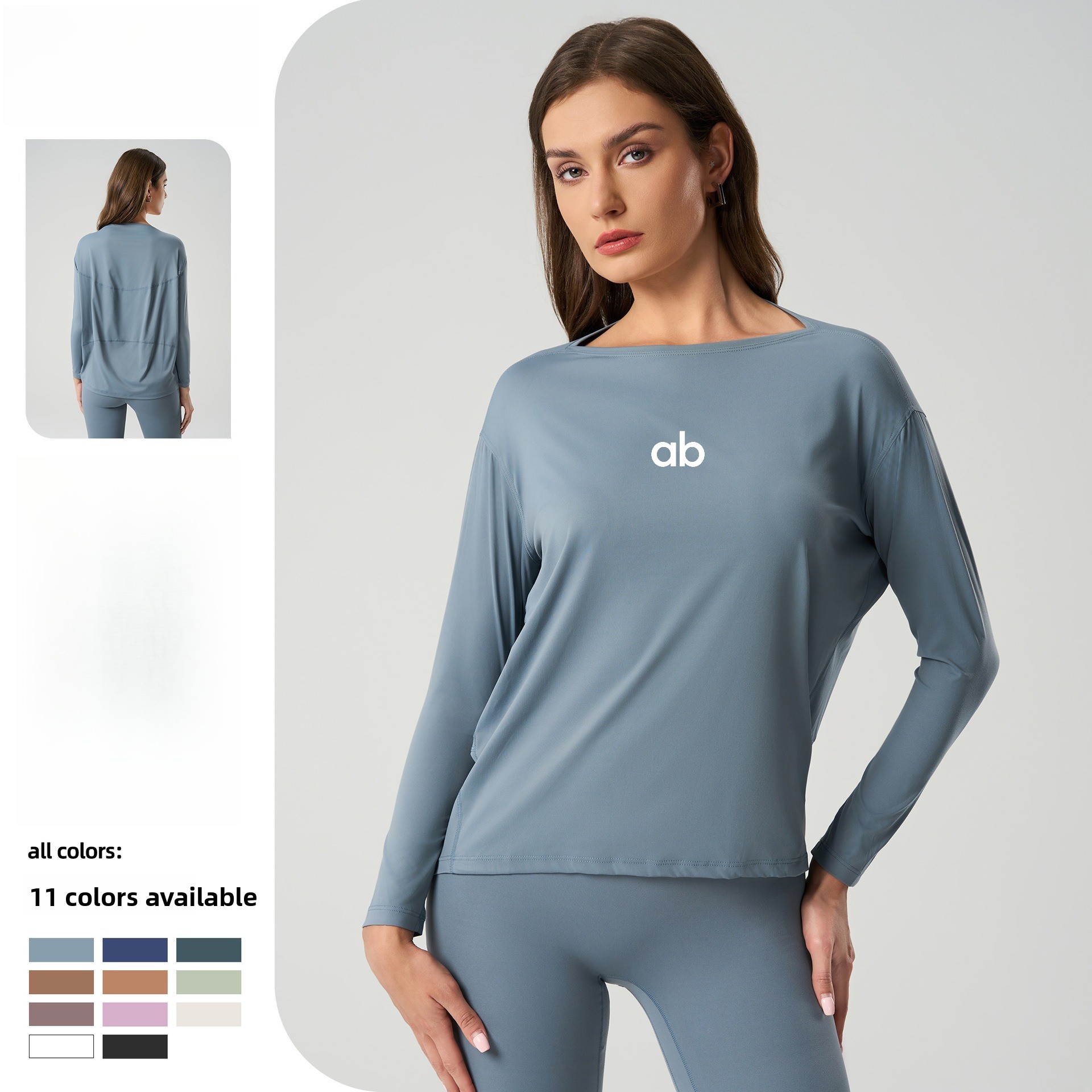 เสื้อโยคะแขนยาวทรงหลวมสำหรับผู - Yoga Of Fitness บทวิจารณ์และราคา