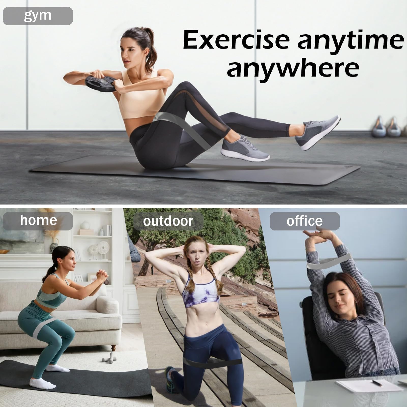 ยางยืดออกกำลังกายแบบวงแหวนสำหร - Yoga Fitness Resistance Band บทวิจารณ์และราคา